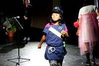 Girl dressed as a police officer
