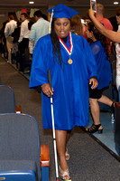 Perrii Lee (Blind) uses her cain and walks down the aisle during the 104th Commencement for the Graduating Classes of 2018