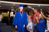 Rodney Cheathem (Blind) walks down the aisle during the 104th Commencement for the Graduating Classes of 2018