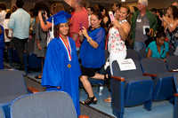 Kiana Montes (Blind) walks down the aisle during the 104th Commencement for the Graduating Classes of 2018